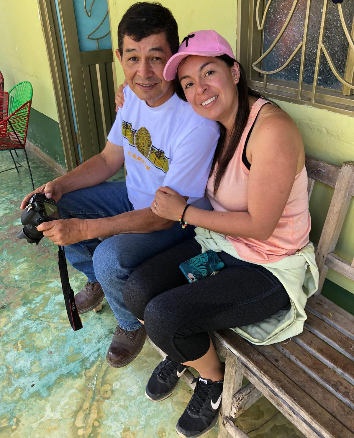 Carolina and Don Fernando at La Esperanza coffee farm in Huila Colombia.